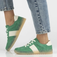Zelené kožené sneakersy Filippo DP6770/25 GE