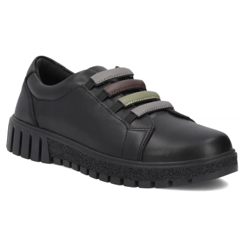 Černé kožené polobotky Filippo DP8117/26 BK