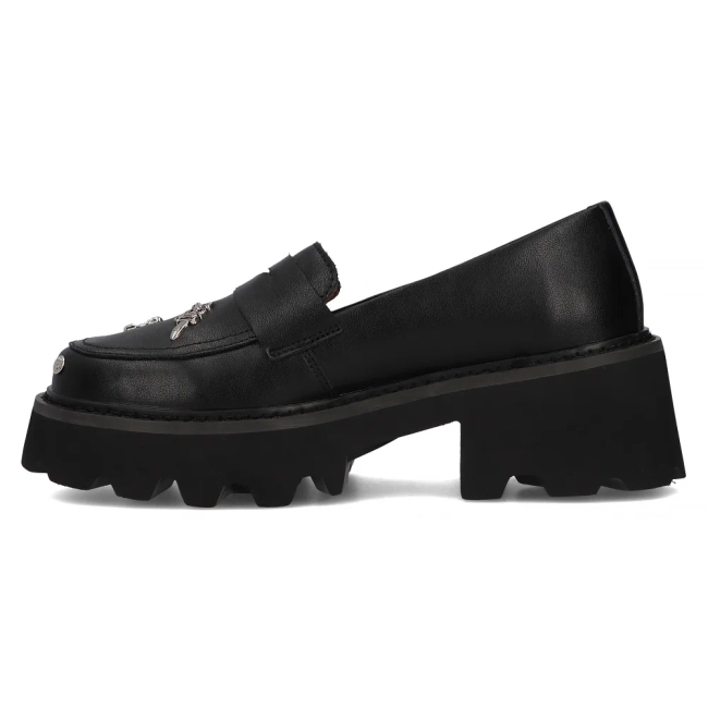 Černé kožené polobotky Filippo DP6093/24 BK