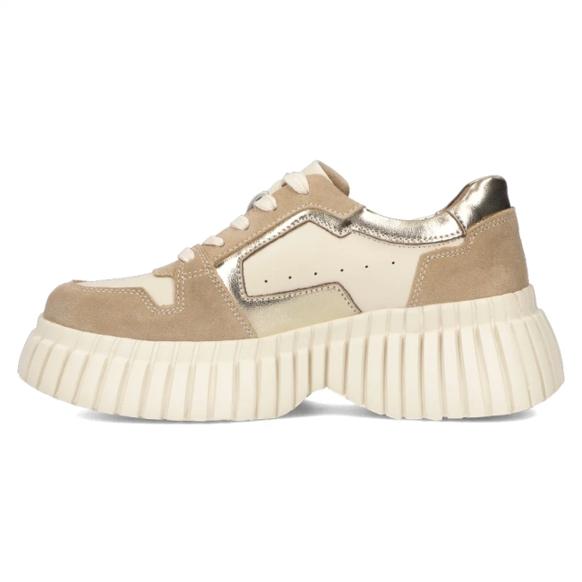 Béžové kožené sneakersy Filippo DP6780/25 BE GO