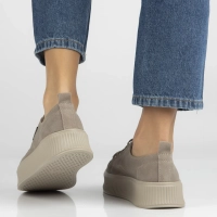 Taupe kožené tenisky na platformě Filippo DP6122/26 TP
