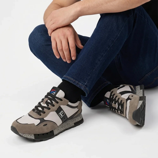 Taupe kožené tenisky Filippo MSP7835/26 TP