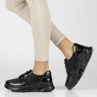 Černé kožené sneakersy Filippo DP2138/23 BK D