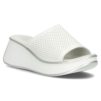Kožené pantofle Filippo DK3614/22 WH bílé