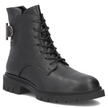 Černě kožené kotníkové boty Filippo DBT8018/26 BK