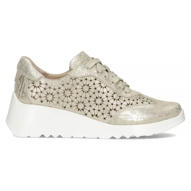 Zlaté kožené sneakersy Filippo DP4690/24 GO