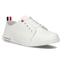 Bílé kožené polobotky Filippo DP3508/23 WH