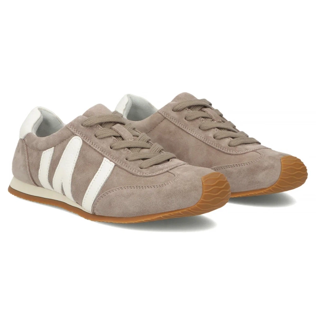 Taupe kožené tenisky Filippo DP7963/26 TP