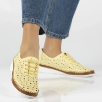 Žluté kožené polobotky Filippo DP7624/26 YL