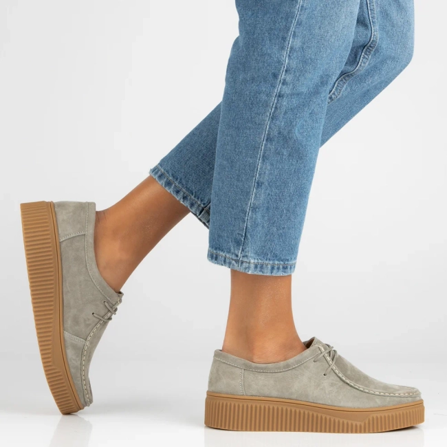 Khaki kožené polobotky Filippo DP7500/26 KH