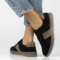 Černé kožené sneakersy Filippo DP6770/25 BK LEO