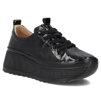 Černé kožené sneakersy Filippo DP6427/26 BK CR