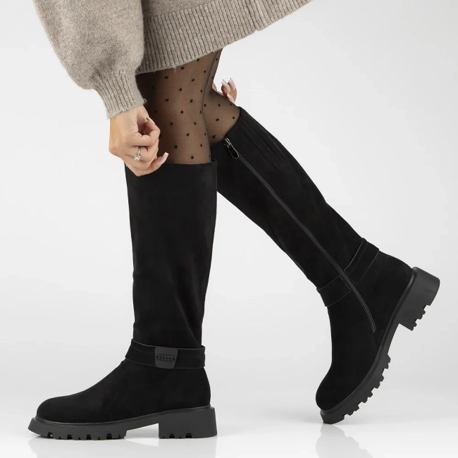 Černé kozačky Filippo DKZ6606/24 BK