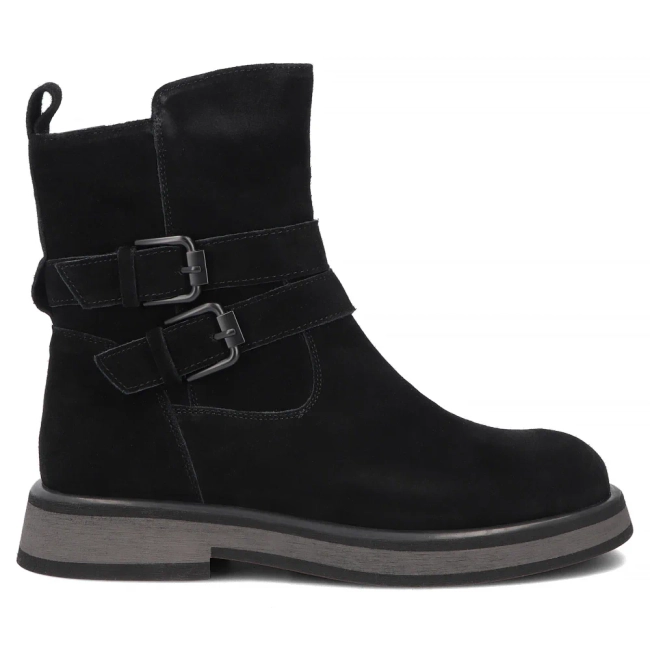 Černé kožené kotníkové boty Filippo DBT7951/26 BK