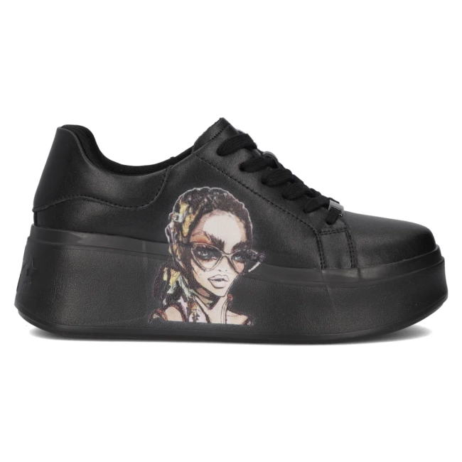 Černé kožené sneakersy Filippo DP6207/24 BK