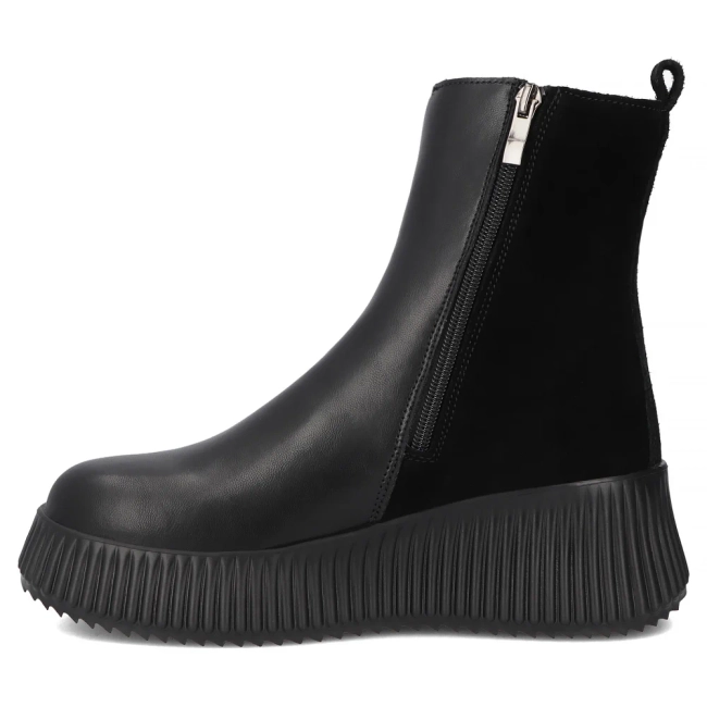 Černě kožené kotníkové boty Filippo DBT7268/25 BK