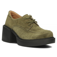 Khaki kožené polobotky Filippo DP4919/23 KH