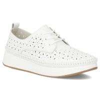 Bílé kožené polobotky Filippo DP7574/26 WH