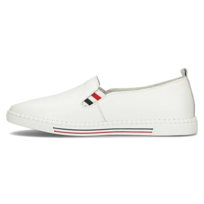 Bílé kožené polobotky Filippo DP066/24 WH