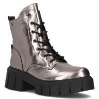 Gun metal kožené kotníkové boty Filippo DBT6438/24 GN