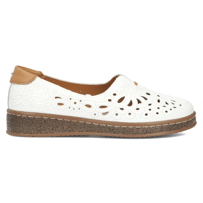 Bílé kožené boty Filippo DP6235/24 WH
