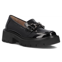 Černé kožené polobotky Filippo DP6475/24 BK L
