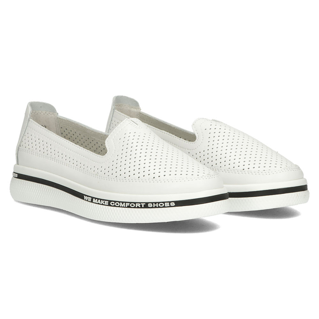 Bílé kožené boty Filippo DP3623/22 WH