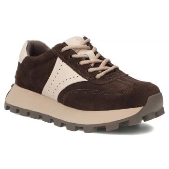 Hnědé kožené tenisky Filippo DP7976/26 D BR