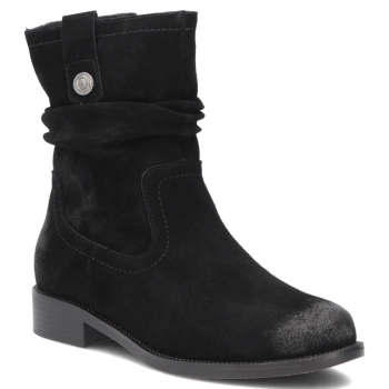Černě kožené kotníkové boty Filippo DBT8232/26 BK