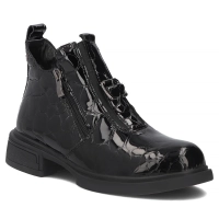 Černě kožené kotníkové boty Filippo DBT7989/26 BK