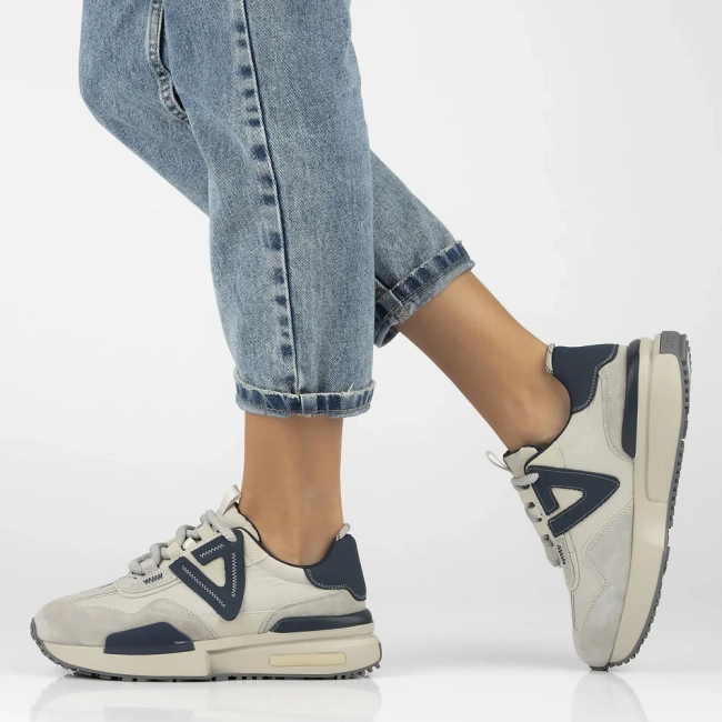 Šedé kožené sneakersy Filippo DP6523/24 GR
