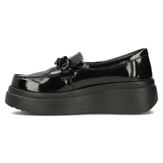 Černé kožené polobotky Filippo DP6105/24 BK L