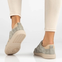 Khaki kožené sneakersy Filippo DP7508/26 KH