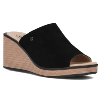 Černé kožené pantofle Filippo DK6028/24 BK