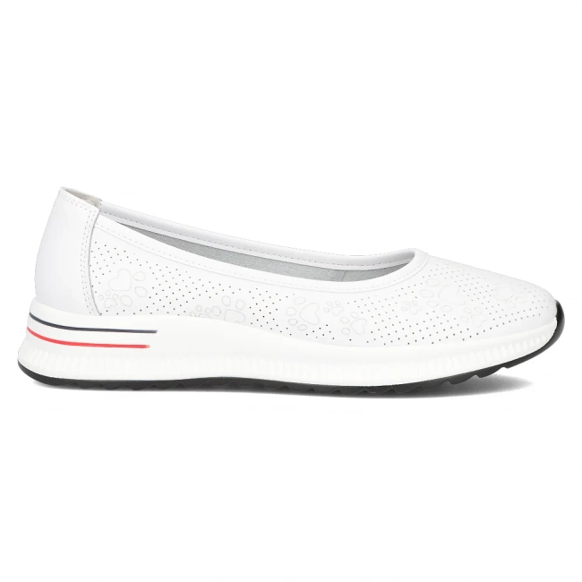 Bílé kožené polobotky Filippo DP6719/25 WH