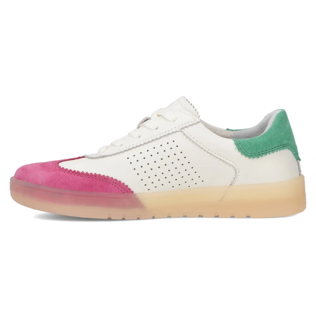 Bílo-růžové kožené sneakersy Filippo DP6745/25 FH GE