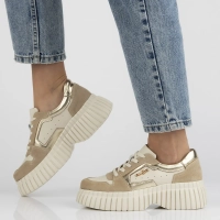Béžové kožené sneakersy Filippo DP6780/25 BE GO
