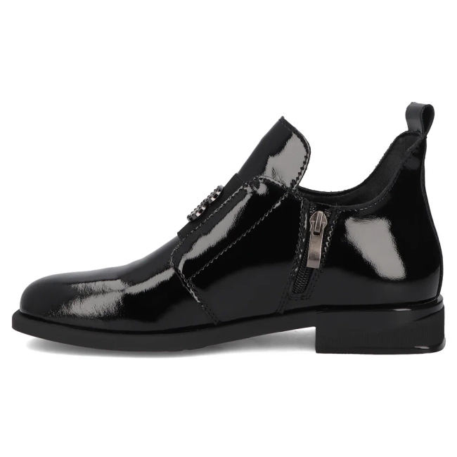 Černé kožené kotníkové boty Filippo DBT4763/25 BK