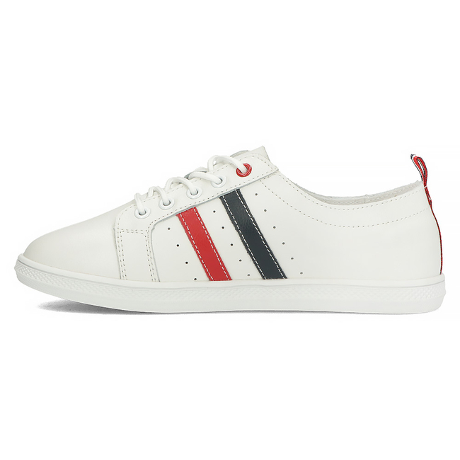 Bílé kožené polobotky Filippo DP4478/23 WH NV