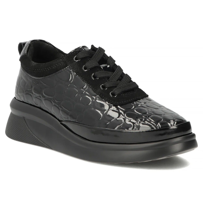 Černé kožené polobotky Filippo DP8097/26 BK