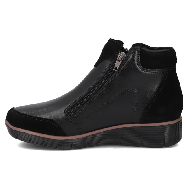 Černé kožené kotníkové boty Filippo DBT3950/26 BK