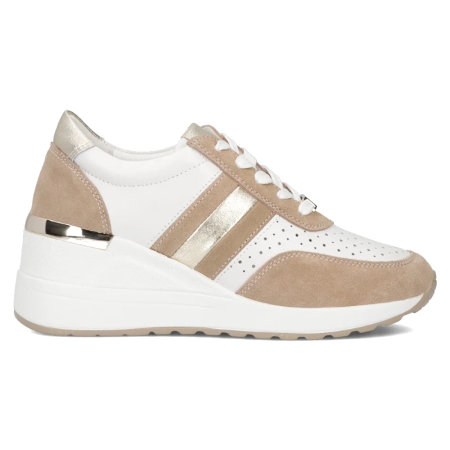 Bílé kožené sneakersy Filippo DP6046/24 WH