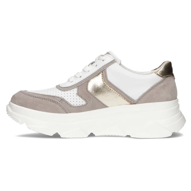 Bílo- šedé kožené sneakersy Filippo DP4579/24 WH GR
