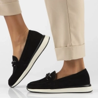 Černé kožené polobotky Filippo DP6137/24 BK