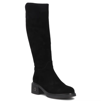 Černé kožené kozačky Filippo DKZ8215/26 BK