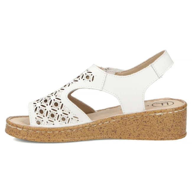 Bílé kožené sandály Filippo DS7642/26 WH