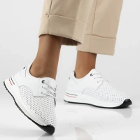Bílé kožené polobotky Filippo DP6022/24 WH