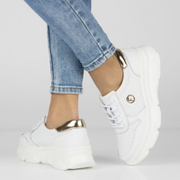 Bílé kožené sneakersy Filippo DP2138 /23 WH