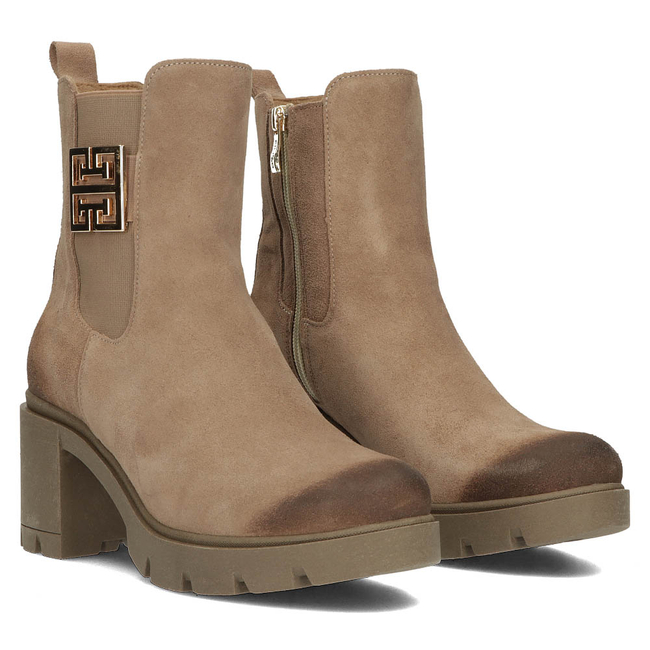 Semišové kotníkové boty Filippo 60396 Taupe