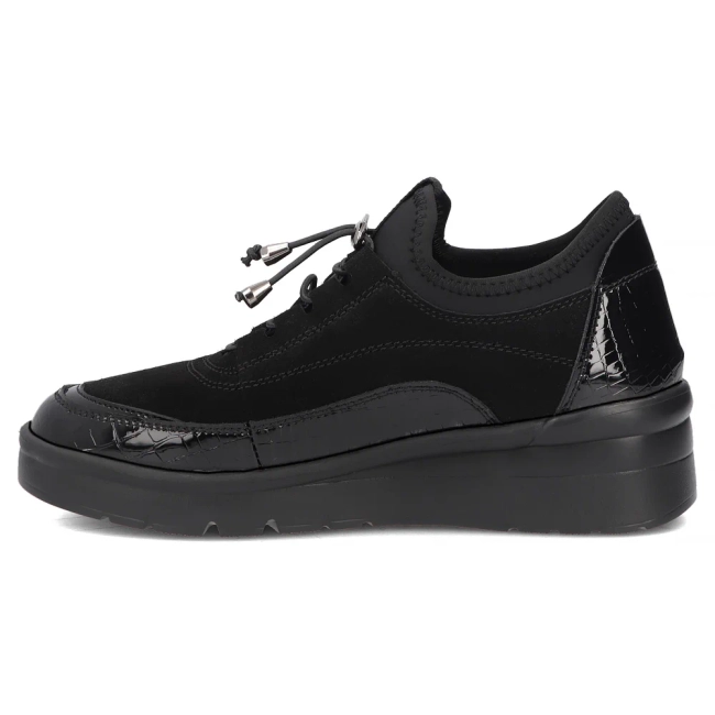 Černé kožené polobotky Filippo DP8106/26 BK